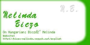 melinda biczo business card