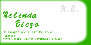 melinda biczo business card